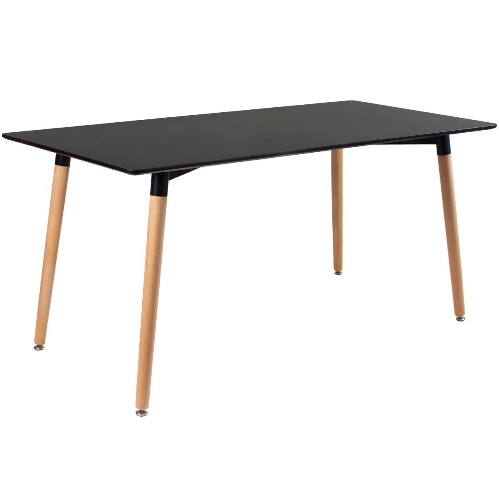 Mesa de jantar retangular Eames - 80 x 160 cm - Preto Mesa de jantar retangular Eames - 80 x 160 cm - Preto