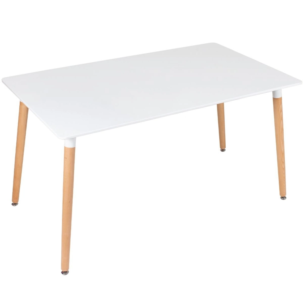 Mesa de jantar retangular Eames Eiffel - 80 x 140 cm - Branco Mesa de jantar retangular Eames Eiffel - 80 x 140 cm - Branco