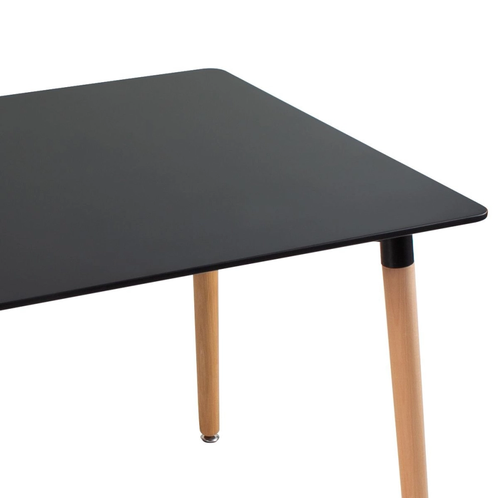 Mesa de jantar retangular Eames Eiffel - 80 x 140 cm - Preto Mesa de jantar retangular Eames Eiffel - 80 x 140 cm - Preto