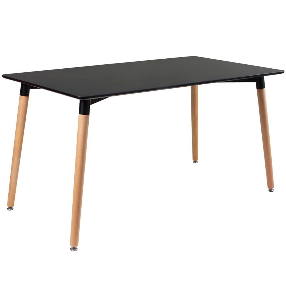 Mesa de jantar retangular Eames Eiffel - 80 x 140 cm - Preto Mesa de jantar retangular Eames Eiffel - 80 x 140 cm - Preto