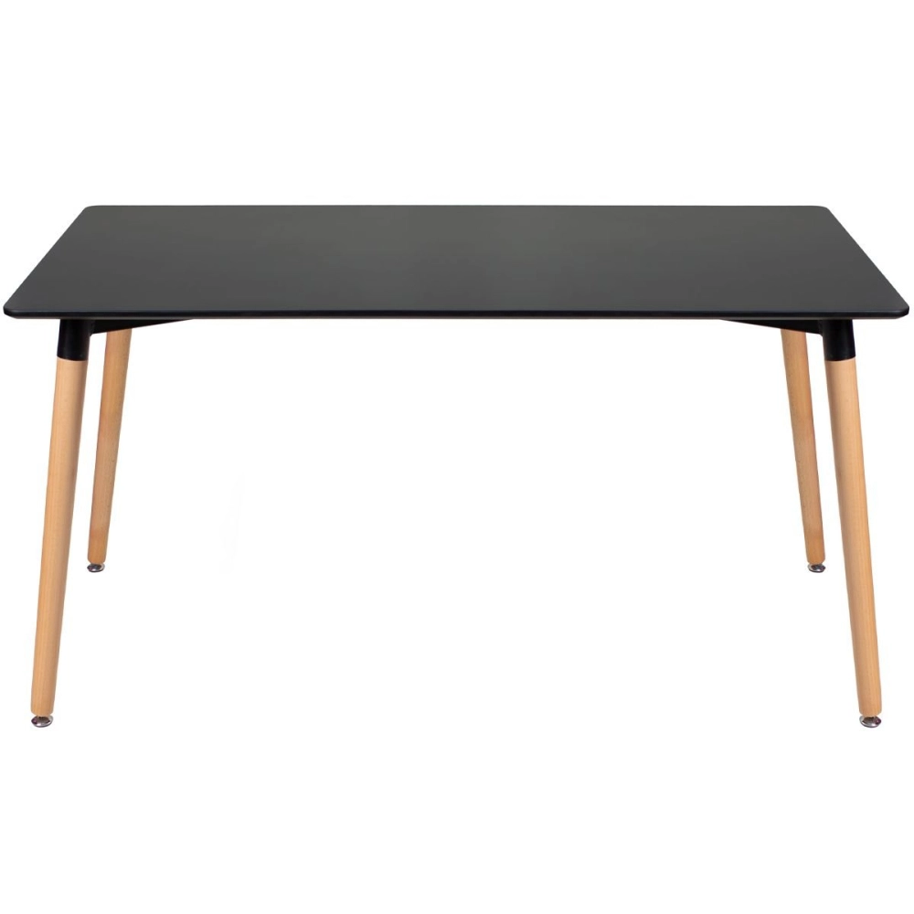 Mesa de jantar retangular Eames Eiffel - 80 x 140 cm - Preto Mesa de jantar retangular Eames Eiffel - 80 x 140 cm - Preto