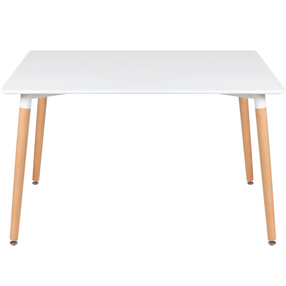 Mesa de jantar retangular Eames Eiffel com tampo de Mdf 80 x 120 cm - Branco Mesa de jantar retangular Eames Eiffel com tampo de Mdf 80 x 120 cm - Branco