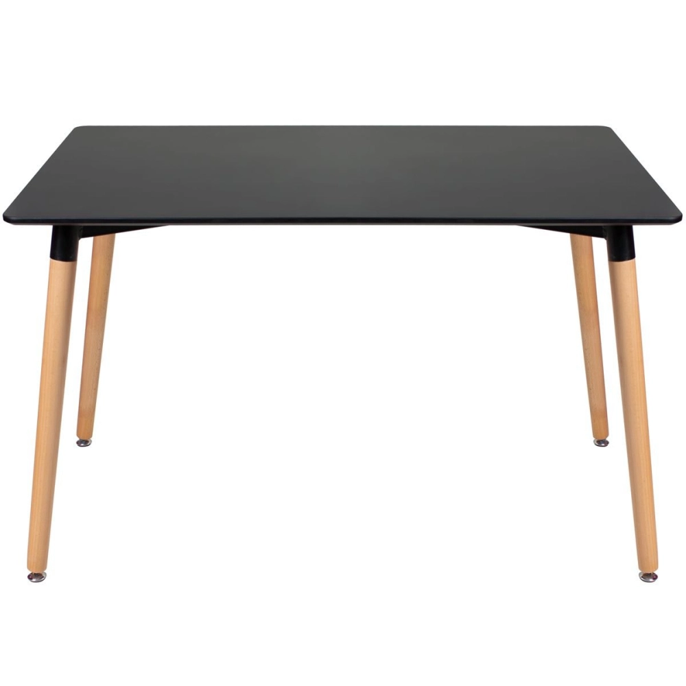Mesa de jantar retangular Eames Eiffel com tampo de Mdf 80 x 120 cm - Preto Mesa de jantar retangular Eames Eiffel com tampo de Mdf 80 x 120 cm - Preto
