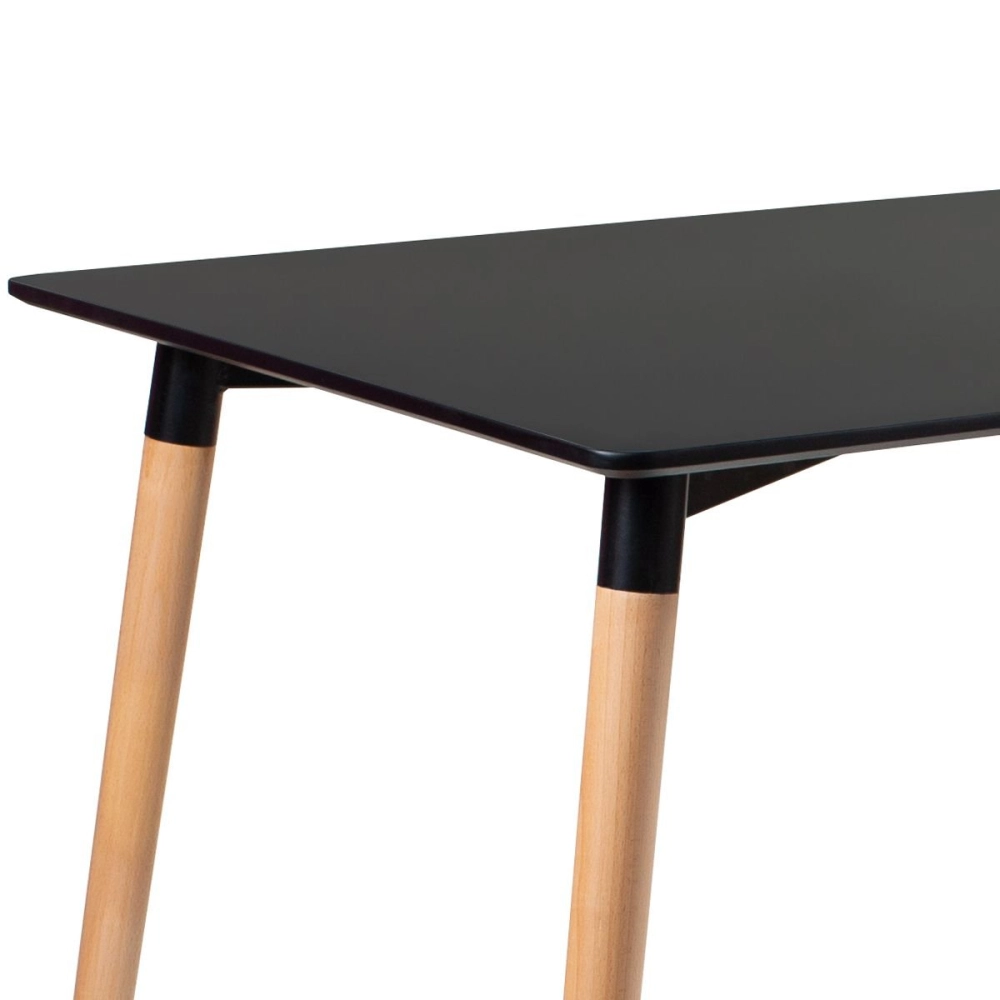 Mesa de jantar retangular Eames Eiffel com tampo de Mdf 80 x 120 cm - Preto Mesa de jantar retangular Eames Eiffel com tampo de Mdf 80 x 120 cm - Preto