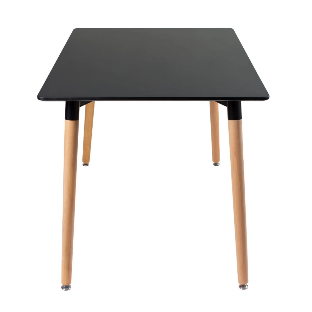Mesa de jantar retangular Eames Eiffel com tampo de Mdf 80 x 120 cm - Preto Mesa de jantar retangular Eames Eiffel com tampo de Mdf 80 x 120 cm - Preto