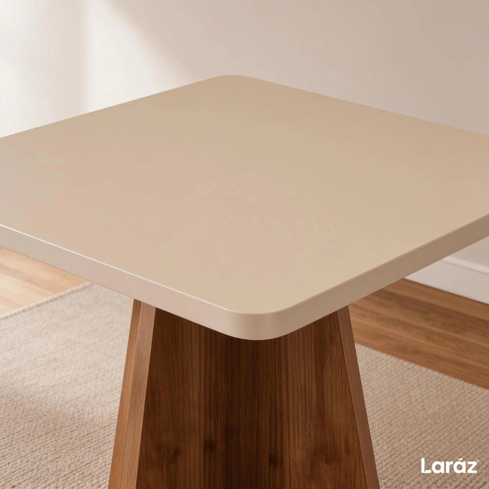Mesa de jantar Siena Laráz Quadrada com tampo Off White 90x90 cm
