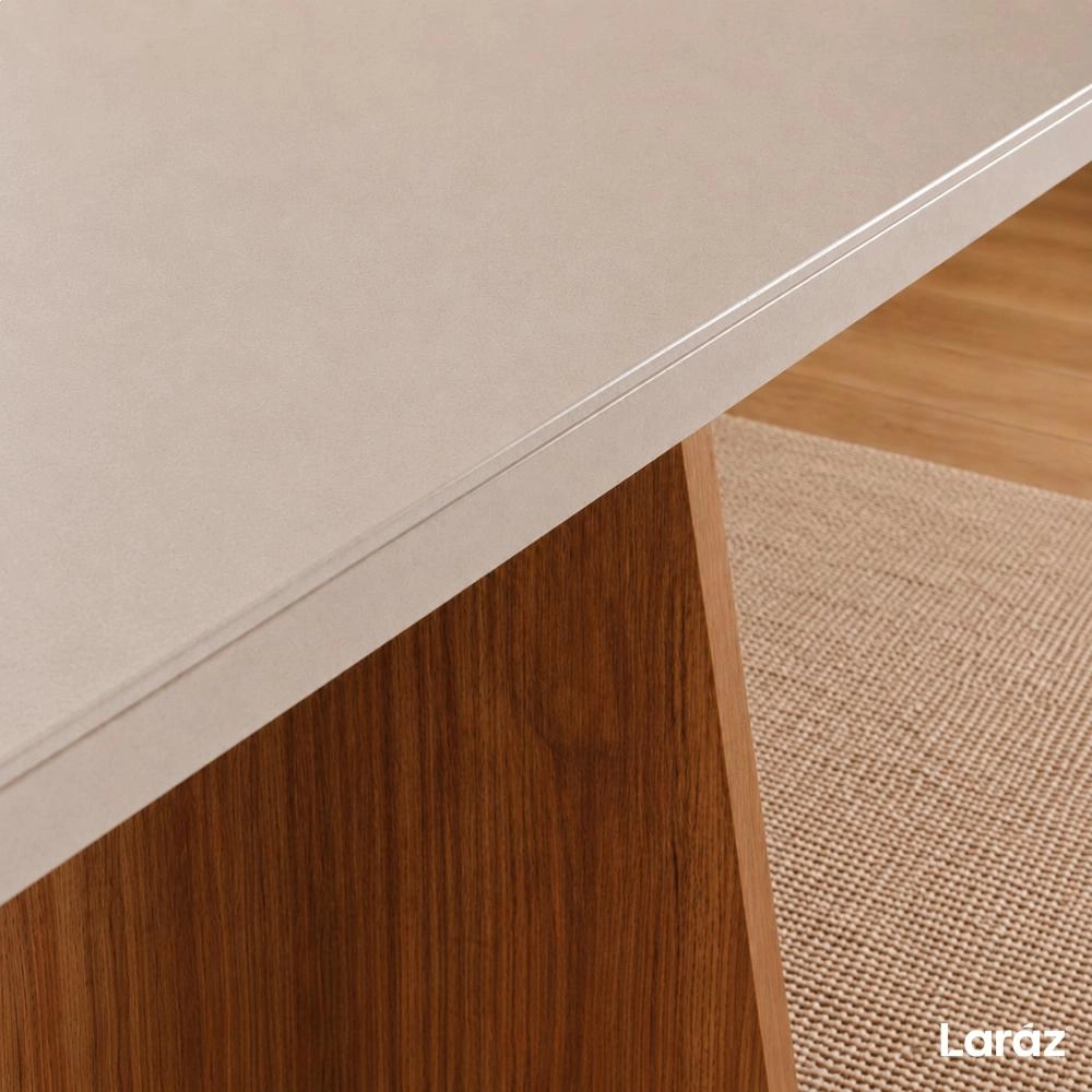 Mesa de jantar Siena Laráz Retangular com tampo Off White 120x80 cm