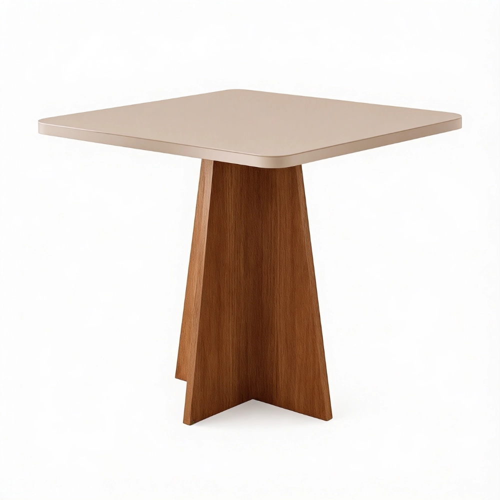 Mesa de jantar Siena Laráz Quadrada com tampo Off White 90x90 cm Mesa de jantar Siena Laráz Quadrada com tampo Off White 90x90 cm
