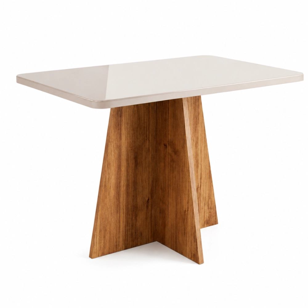 Mesa de jantar Siena Laráz Retangular com tampo Off White 120x80 cm Mesa de jantar Siena Laráz Retangular com tampo Off White 120x80 cm
