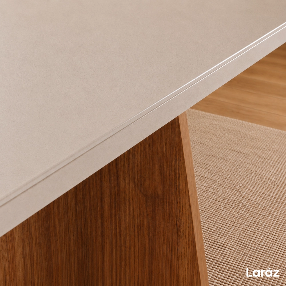 Mesa de jantar Siena Laráz Retangular com tampo Off White 120x80 cm Mesa de jantar Siena Laráz Retangular com tampo Off White 120x80 cm