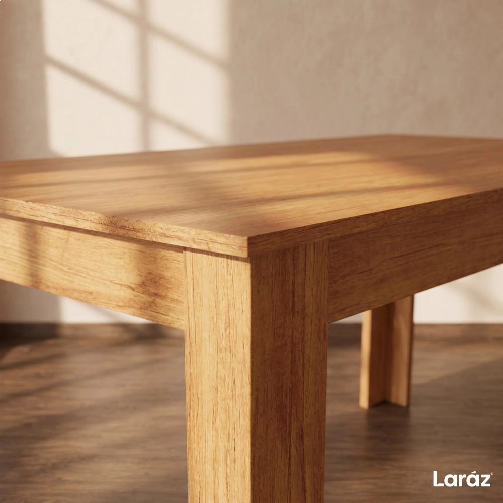 Mesa de Jantar Valência Laráz Retangular com tampo em Madeira 135x75 cm