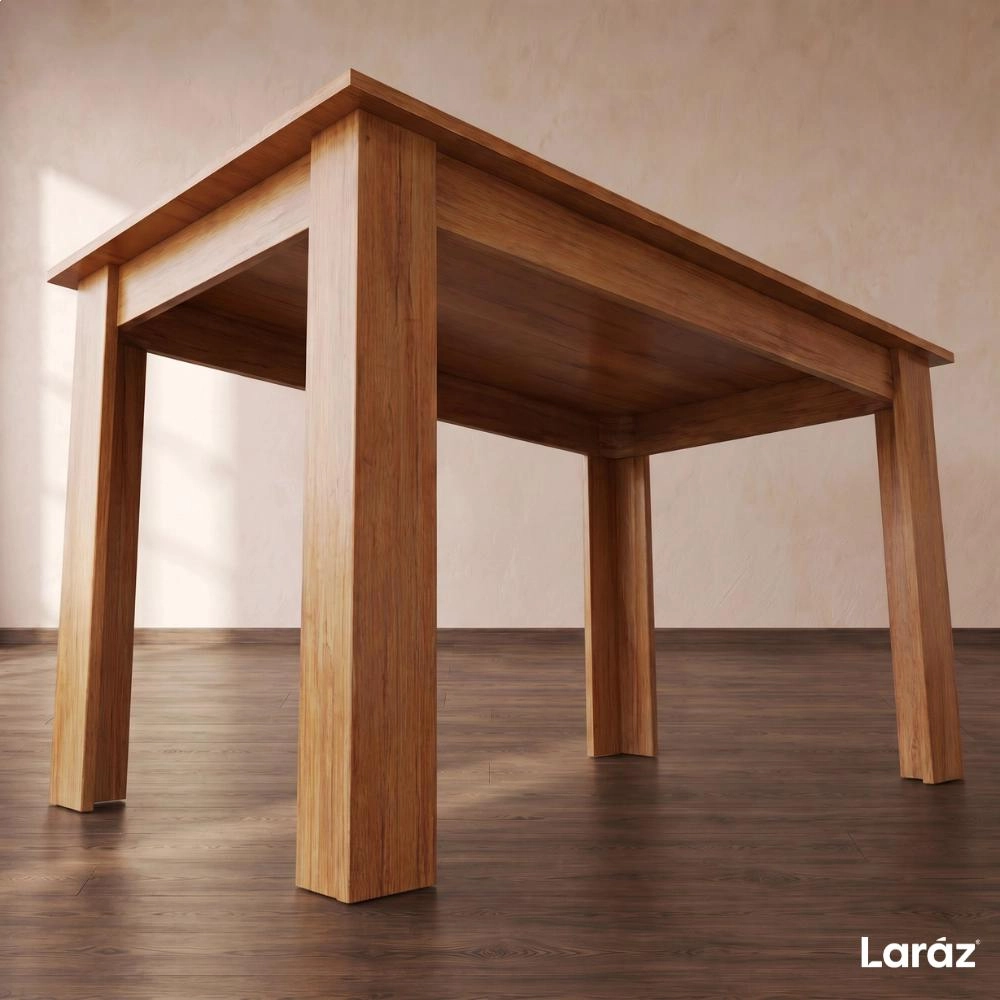Mesa de Jantar Valência Laráz Retangular com tampo em Madeira 135x75 cm
