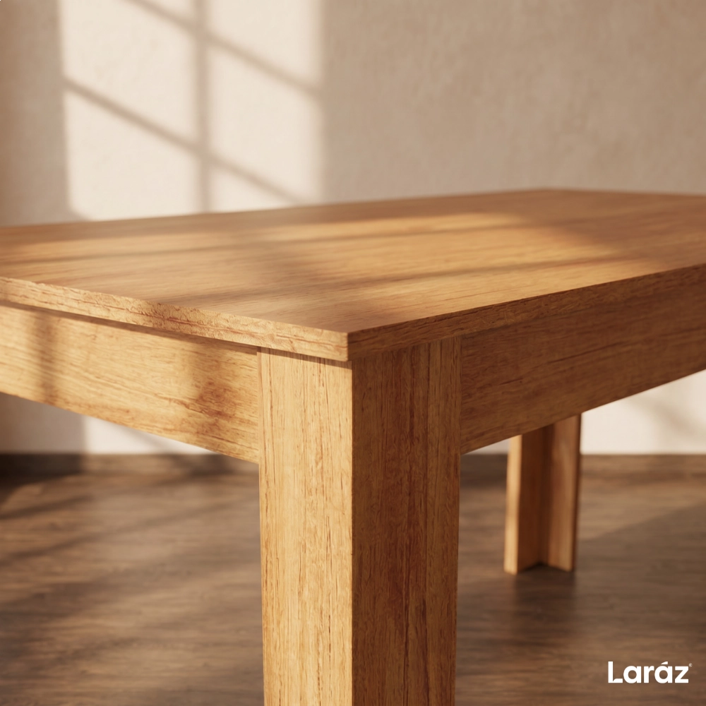 Mesa de Jantar Valência Laráz Retangular com tampo em Madeira 135x75 cm