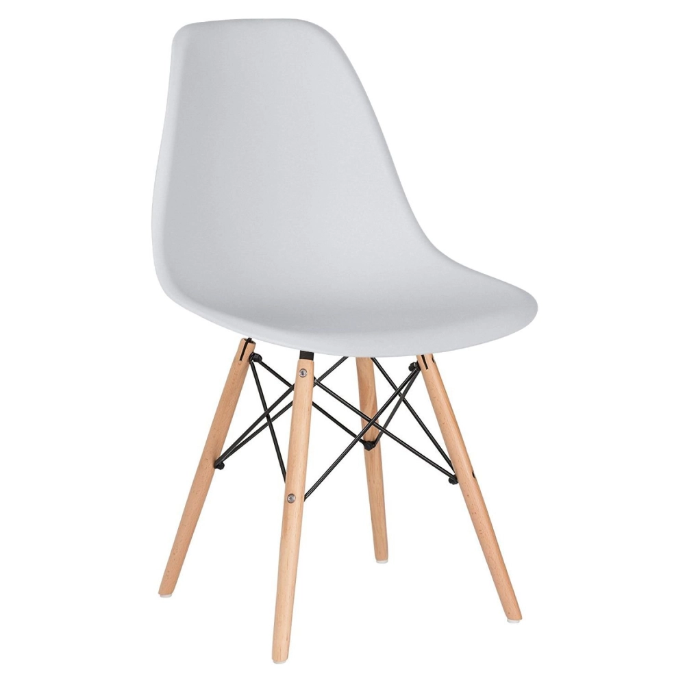 Mesa redonda Eames 70 cm + 2 cadeiras Eiffel DSW - Cinza claro Mesa redonda Eames 70 cm + 2 cadeiras Eiffel DSW - Cinza claro