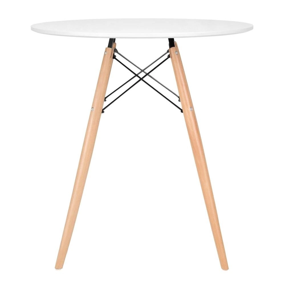Mesa redonda Eames 70 cm + 3 cadeiras Eiffel DSW - Marrom Mesa redonda Eames 70 cm + 3 cadeiras Eiffel DSW - Marrom