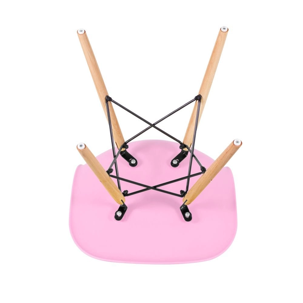 Mesa redonda Eames 70 cm + 4 cadeiras Eiffel DSW - Rosa Mesa redonda Eames 70 cm + 4 cadeiras Eiffel DSW - Rosa