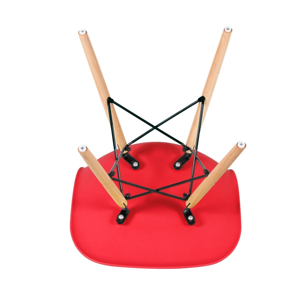 Mesa redonda Eames 70 cm + 4 cadeiras Eiffel DSW - Vermelho Mesa redonda Eames 70 cm + 4 cadeiras Eiffel DSW - Vermelho