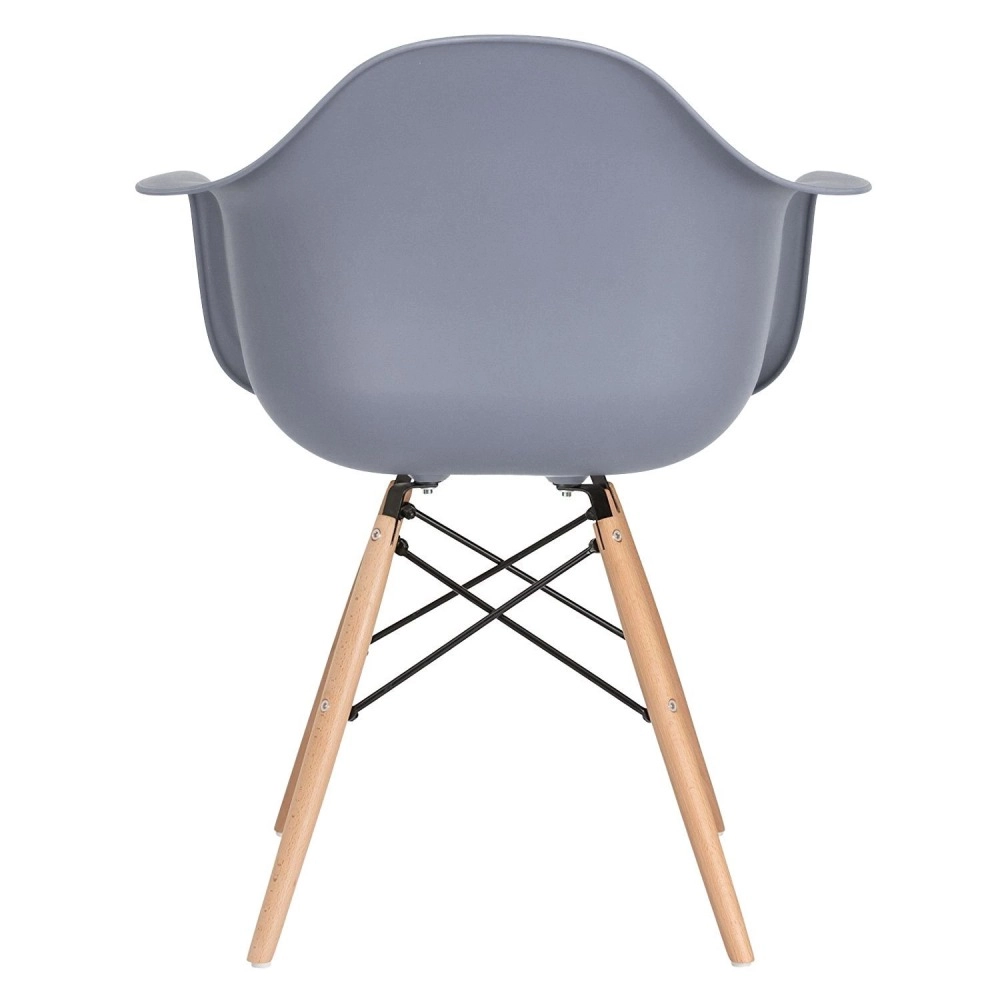Mesa redonda Eames 90 cm + 4 cadeiras Eiffel DAW - Cinza Escuro Mesa redonda Eames 90 cm + 4 cadeiras Eiffel DAW - Cinza Escuro