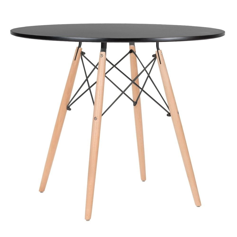 Mesa redonda Eames 90 cm branco + 4 cadeiras Eames Eiffel DSW - Nude Mesa redonda Eames 90 cm branco + 4 cadeiras Eames Eiffel DSW - Nude