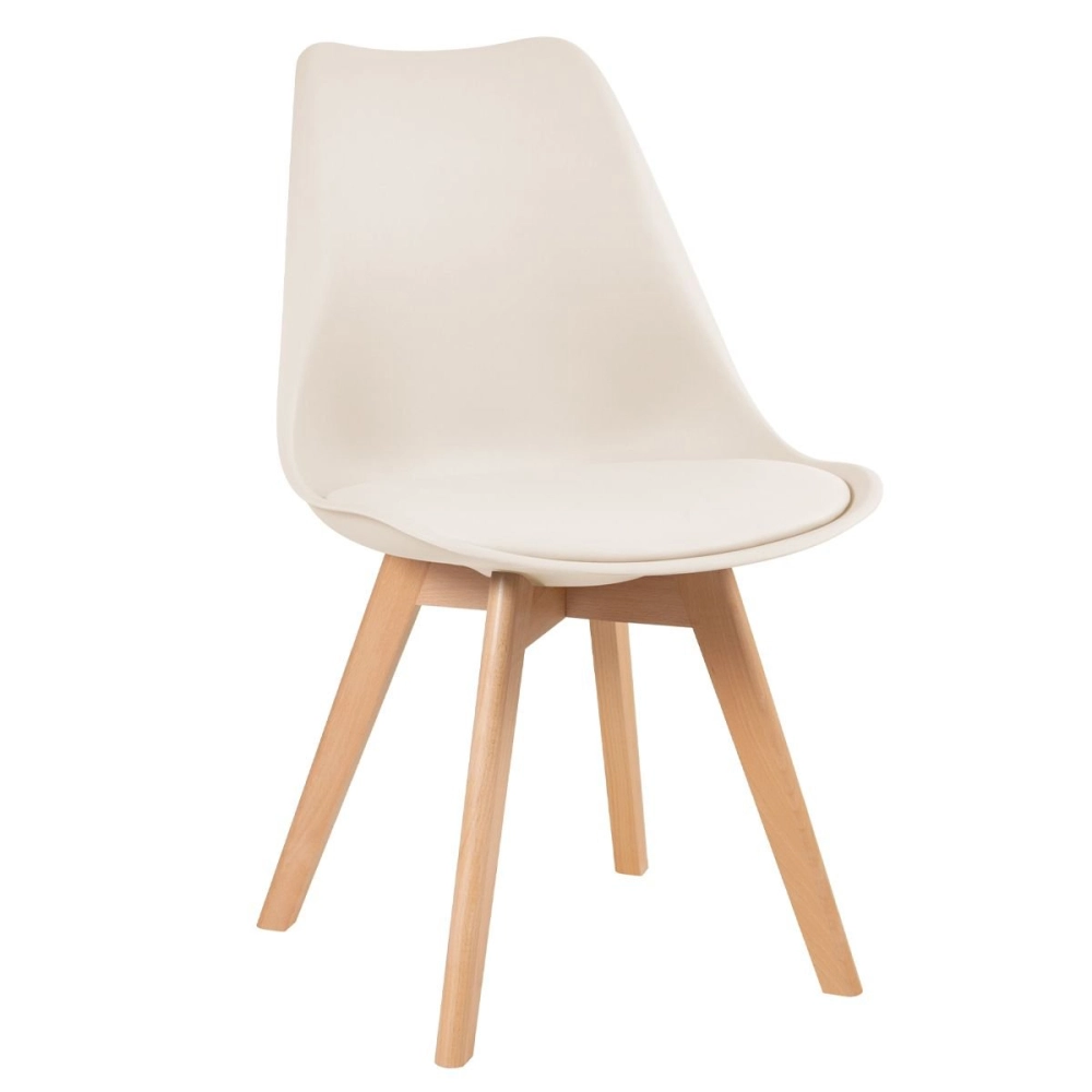 Mesa redonda Leda 80 cm branco + 2 cadeiras estofadas Leda Creme Mesa redonda Leda 80 cm branco + 2 cadeiras estofadas Leda Creme