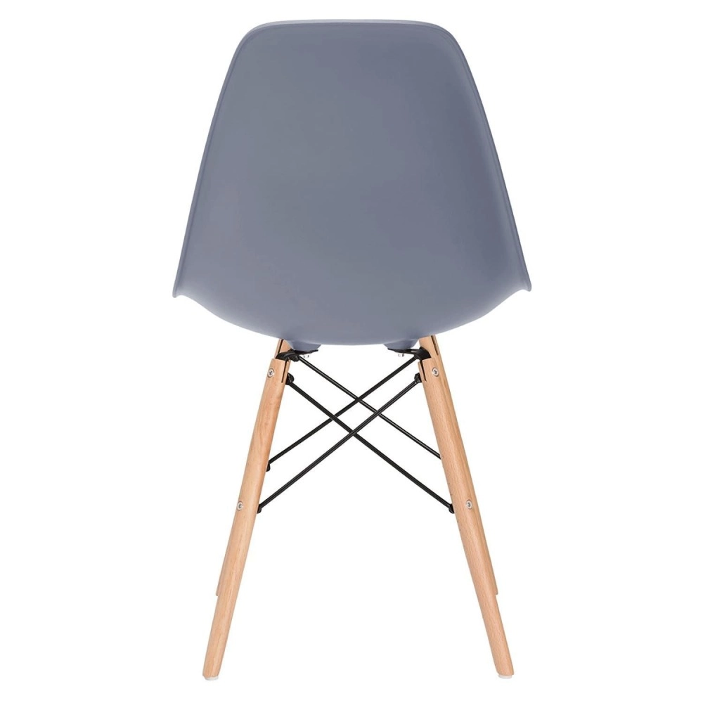 Mesa retangular Eames 60 x 120 cm Branco + 2 cadeiras Eiffel DSW - Cinza Escuro Mesa retangular Eames 60 x 120 cm Branco + 2 cadeiras Eiffel DSW - Cinza Escuro
