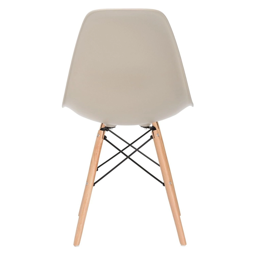 Mesa retangular Eames 60 x 120 cm Branco + 4 cadeiras Eiffel DSW - Nude Mesa retangular Eames 60 x 120 cm Branco + 4 cadeiras Eiffel DSW - Nude