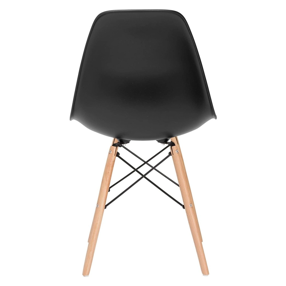 Mesa retangular Eames 60 x 120 cm preto + 2 cadeiras Eiffel DSW - Preto Mesa retangular Eames 60 x 120 cm preto + 2 cadeiras Eiffel DSW - Preto