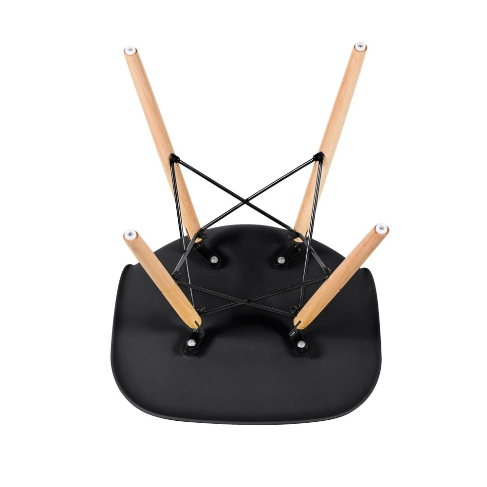 Mesa retangular Eames 60 x 120 cm preto + 4 cadeiras Eiffel DSW - Preto Mesa retangular Eames 60 x 120 cm preto + 4 cadeiras Eiffel DSW - Preto