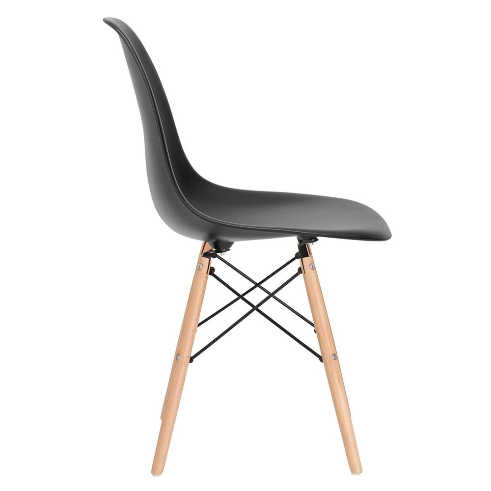 Mesa retangular Eames 60 x 120 cm preto + 4 cadeiras Eiffel DSW - Preto Mesa retangular Eames 60 x 120 cm preto + 4 cadeiras Eiffel DSW - Preto
