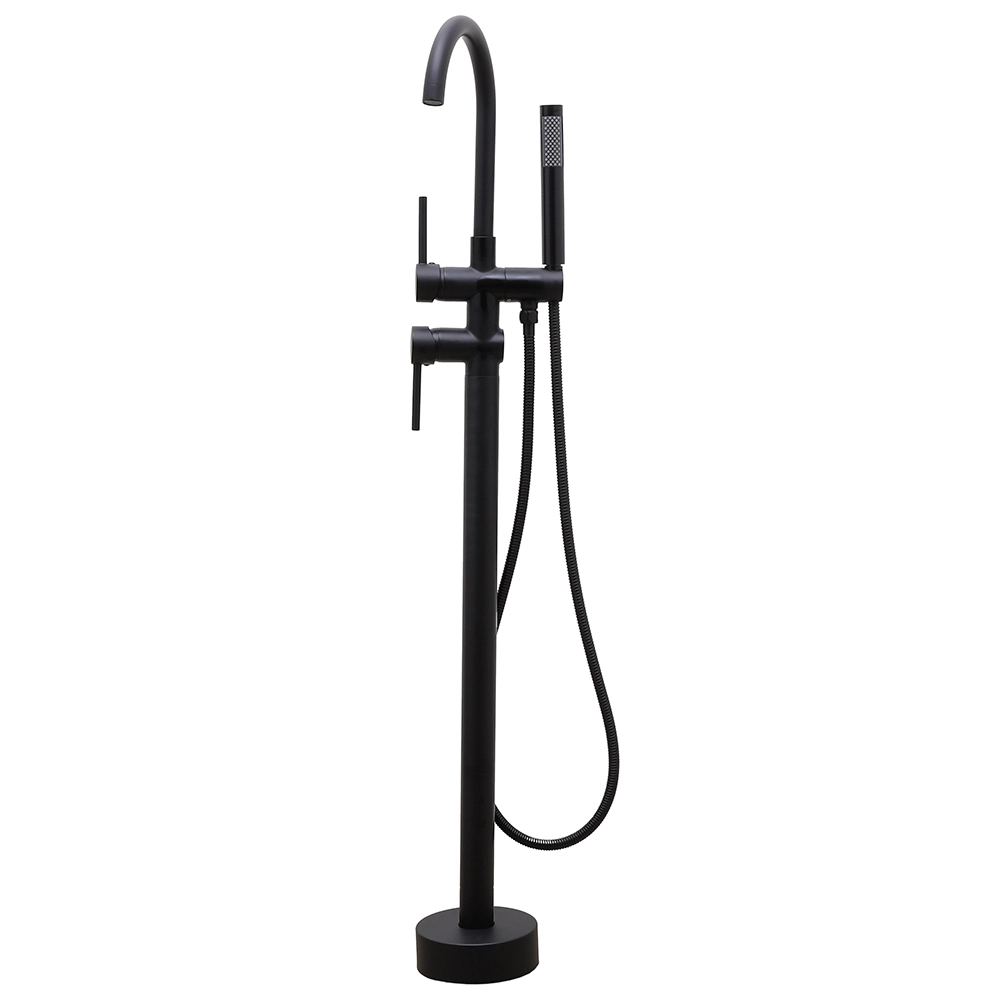 Misturador Monocomando de Piso para Banheira Uraim Preto