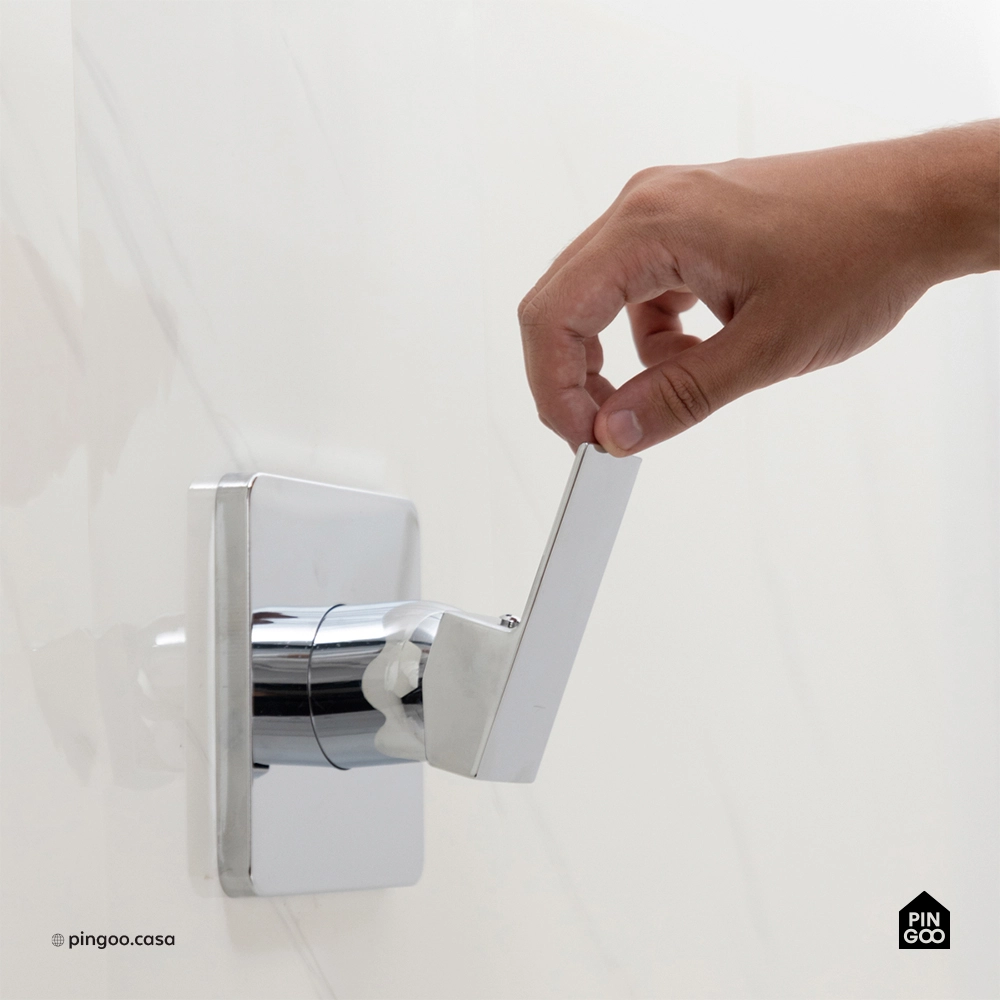Acabamento de Misturador Monocomando para Chuveiro Quadrado Purangi Pingoo.casa - Prata