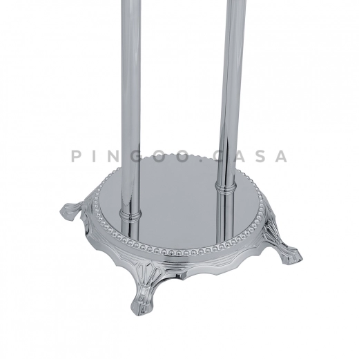 Misturador Duplo Comando de Piso para Banheira Retrô Vintage Itinga Prata