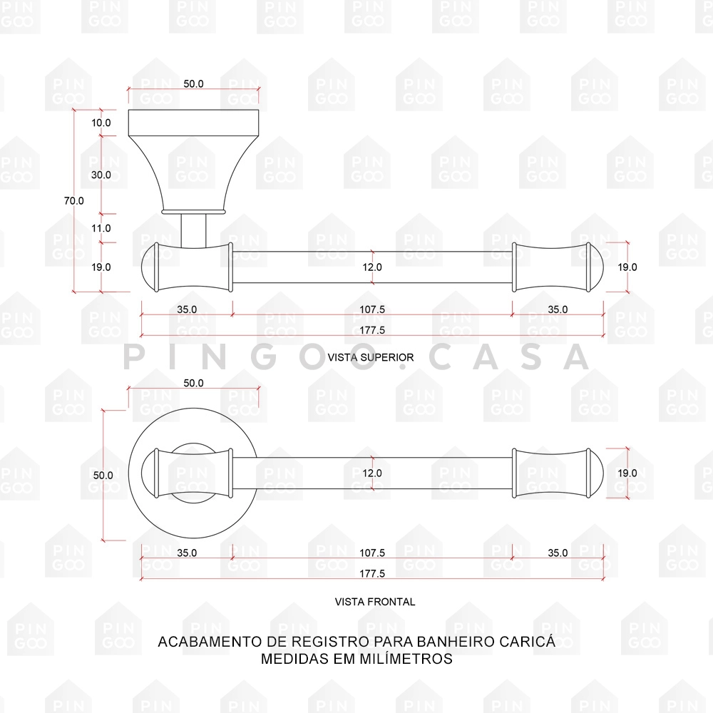 Porta Papel Higiênico Cariacá Dourado Rose