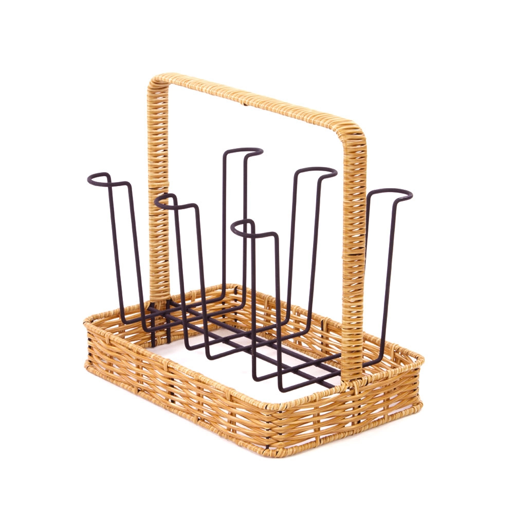 Suporte Para 6 Copos Rattan Iron - Mimo Style
