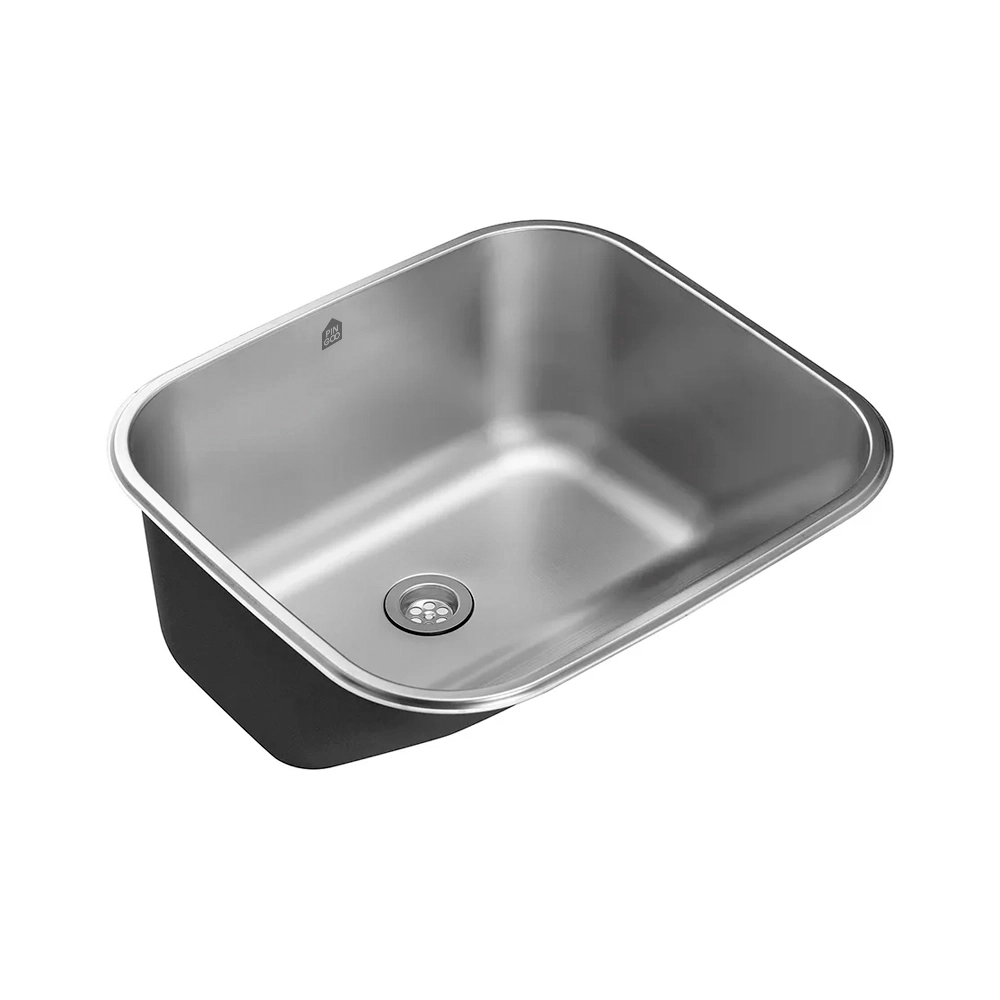 Tanque Aço Inox Monobloco 50 cm Atikum Prata Escovado