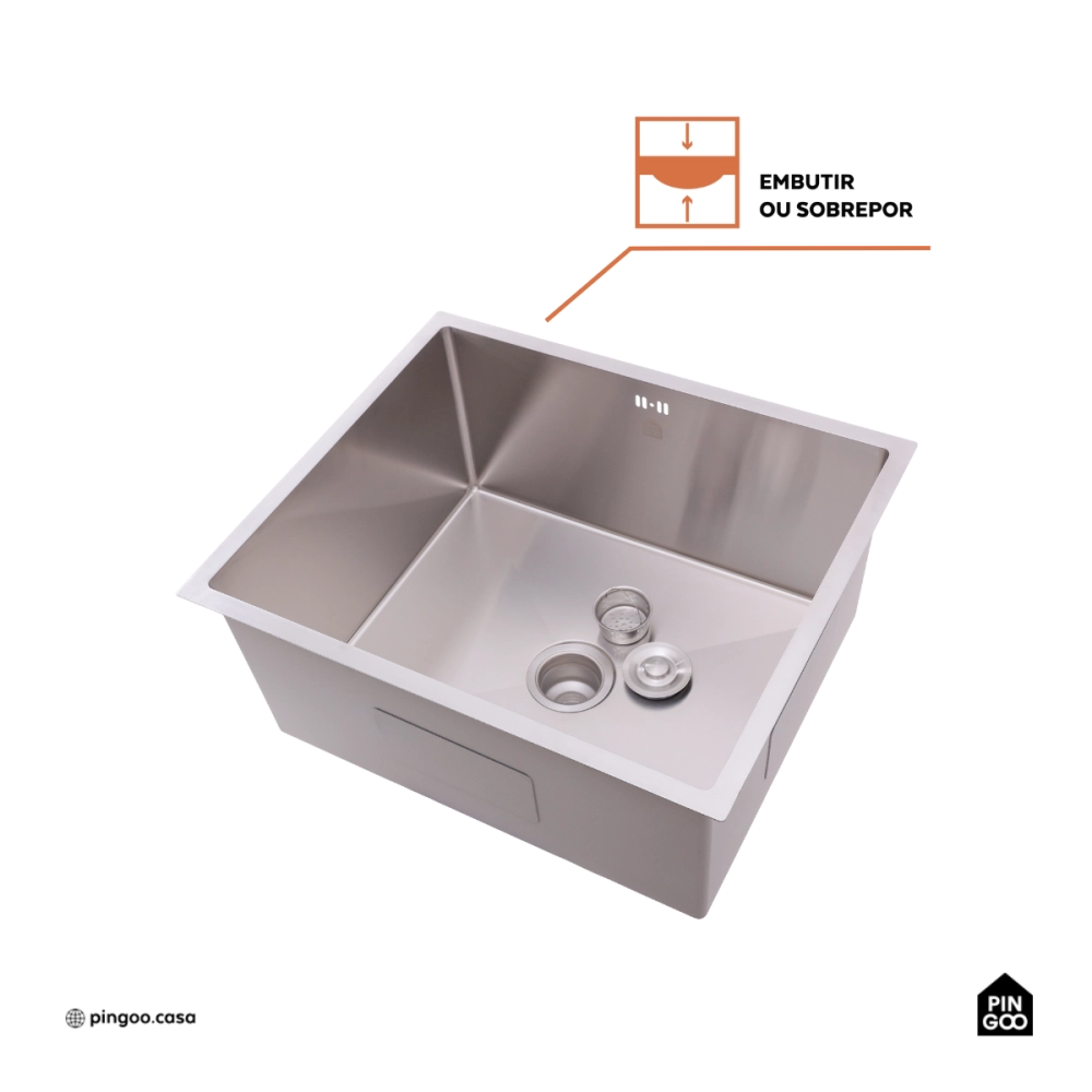 Tanque de Aço Inox 304 Pacajás 64x54 Prata