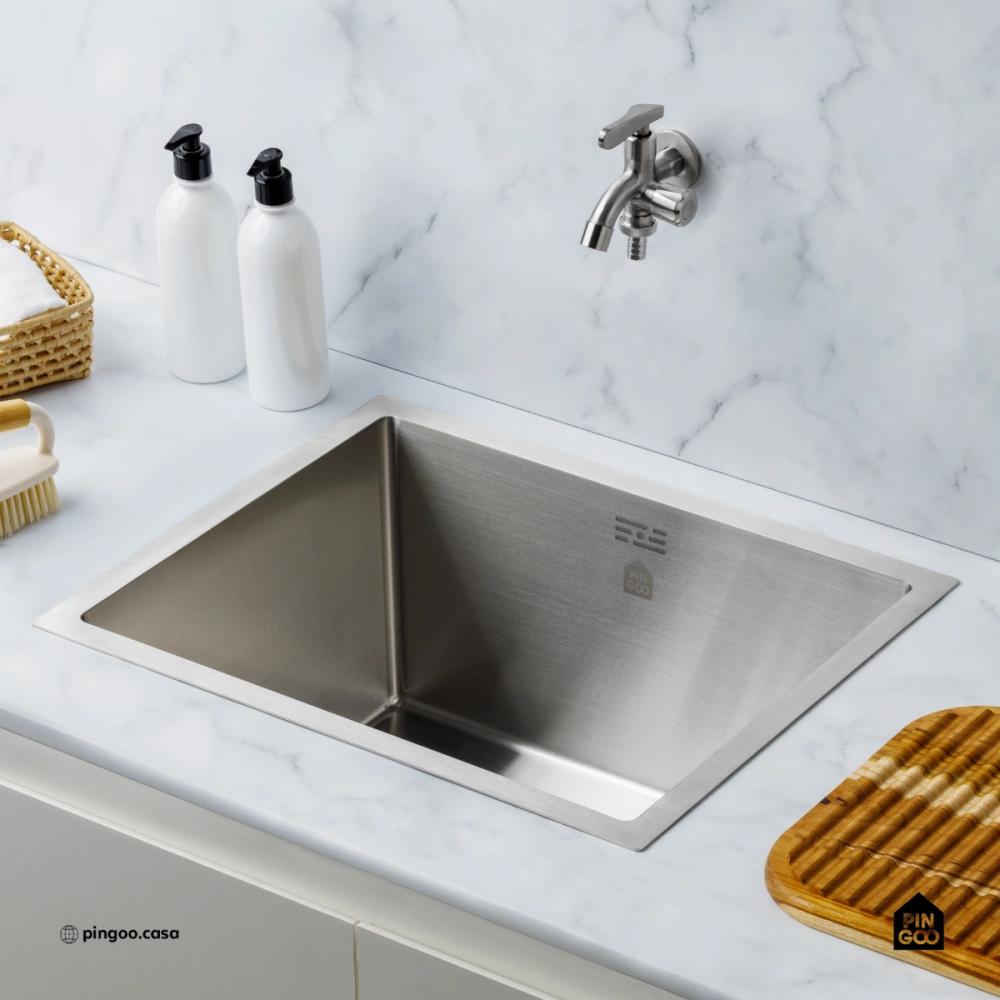 Tanque de Aço Inox 304 Manaxos 54x44 Prata