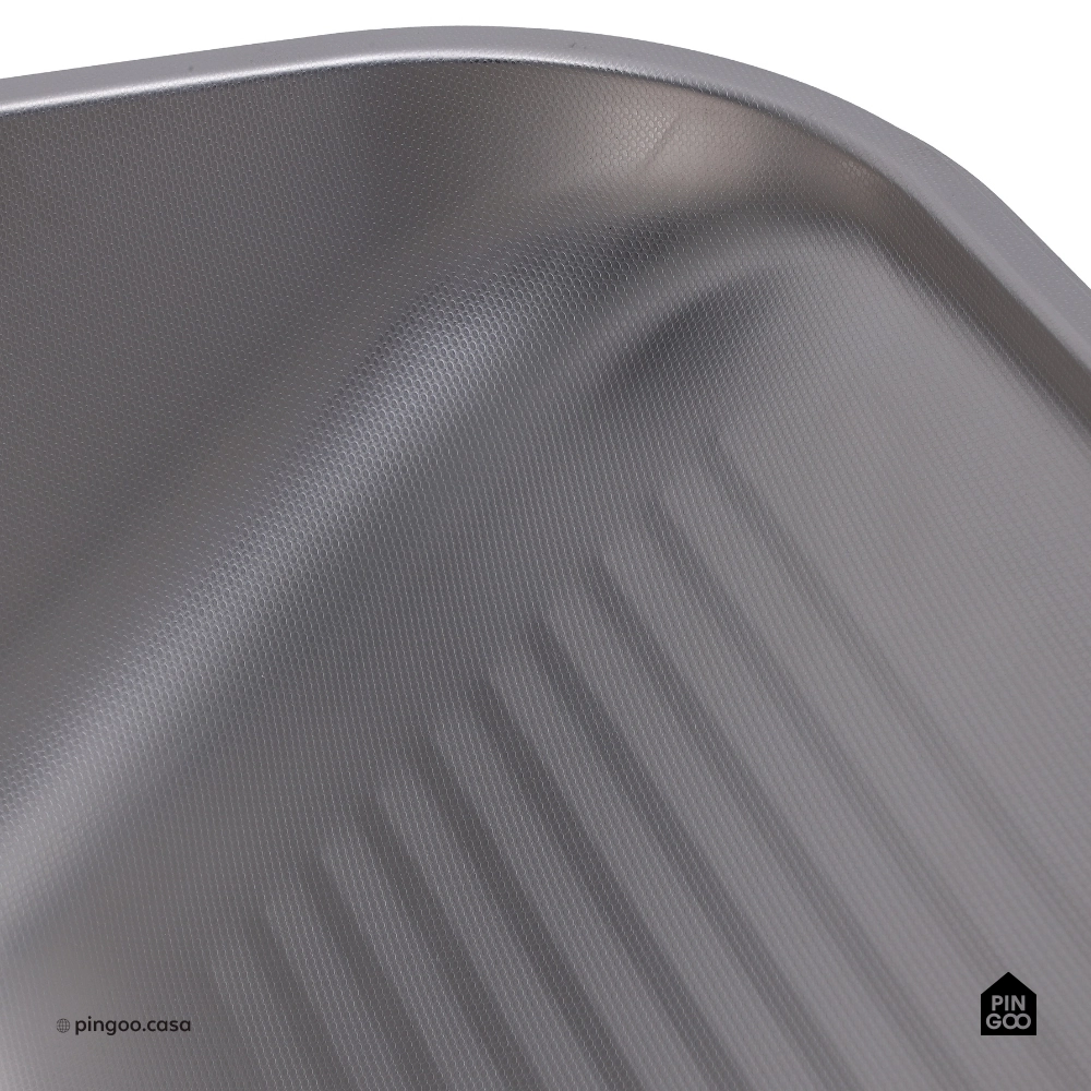 Tanque Inox Monobloco Texturizado 45x45 cm Prata Atikum