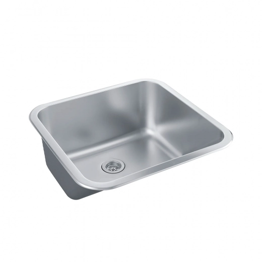 Tanque Aço Inox Monobloco 45 cm Atikum Prata Escovado