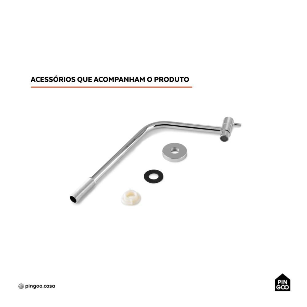 Torneira de banheiro alta Aurá Pingoo.casa - Prata Torneira de banheiro alta Aurá Pingoo.casa - Prata