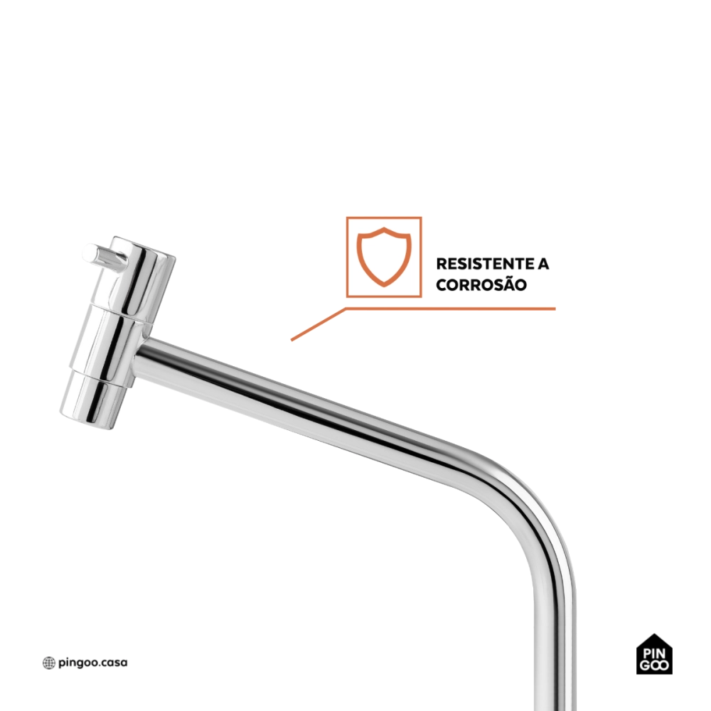 Torneira de banheiro alta Aurá Pingoo.casa - Prata Torneira de banheiro alta Aurá Pingoo.casa - Prata