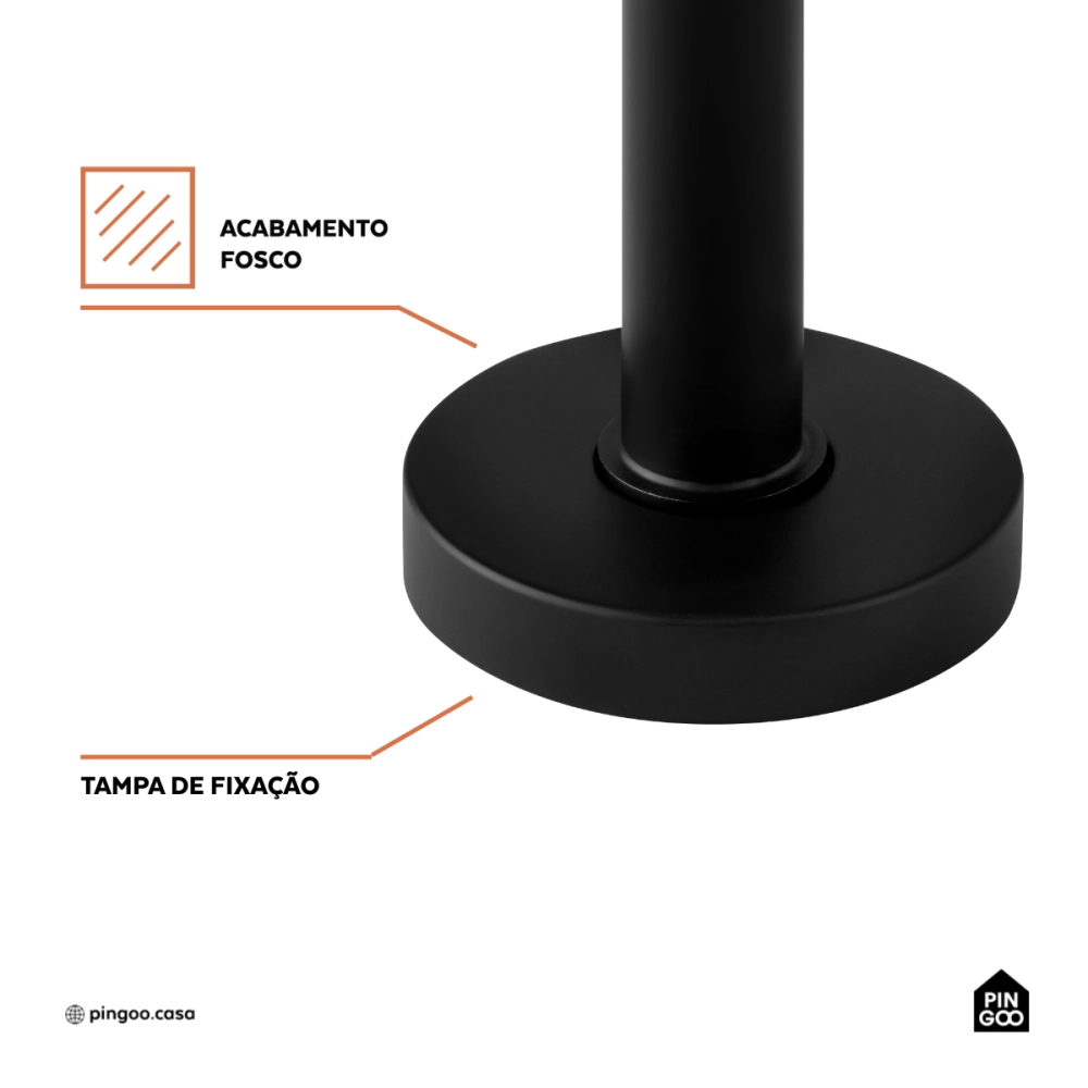 Torneira de banheiro alta Aurá Pingoo.casa - Preto