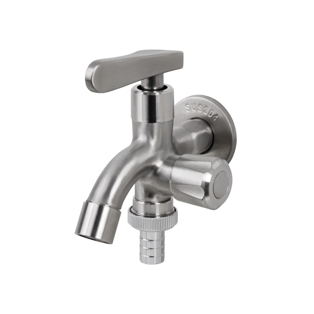 Torneira para área externa de parede Guariba Pingoo.casa - Prata