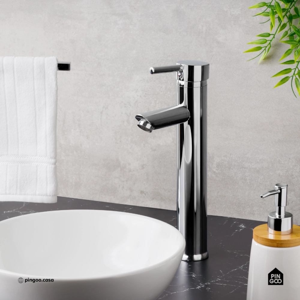 Torneira para Banheiro Misturador Monocomando Alta Xingu Prata Torneira para Banheiro Misturador Monocomando Alta Xingu Prata