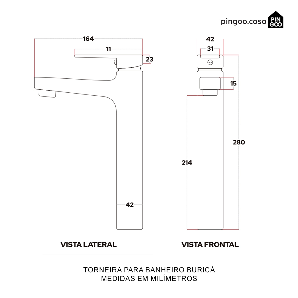 Torneira Para Banheiro Misturador Monocomando Buricá Prata