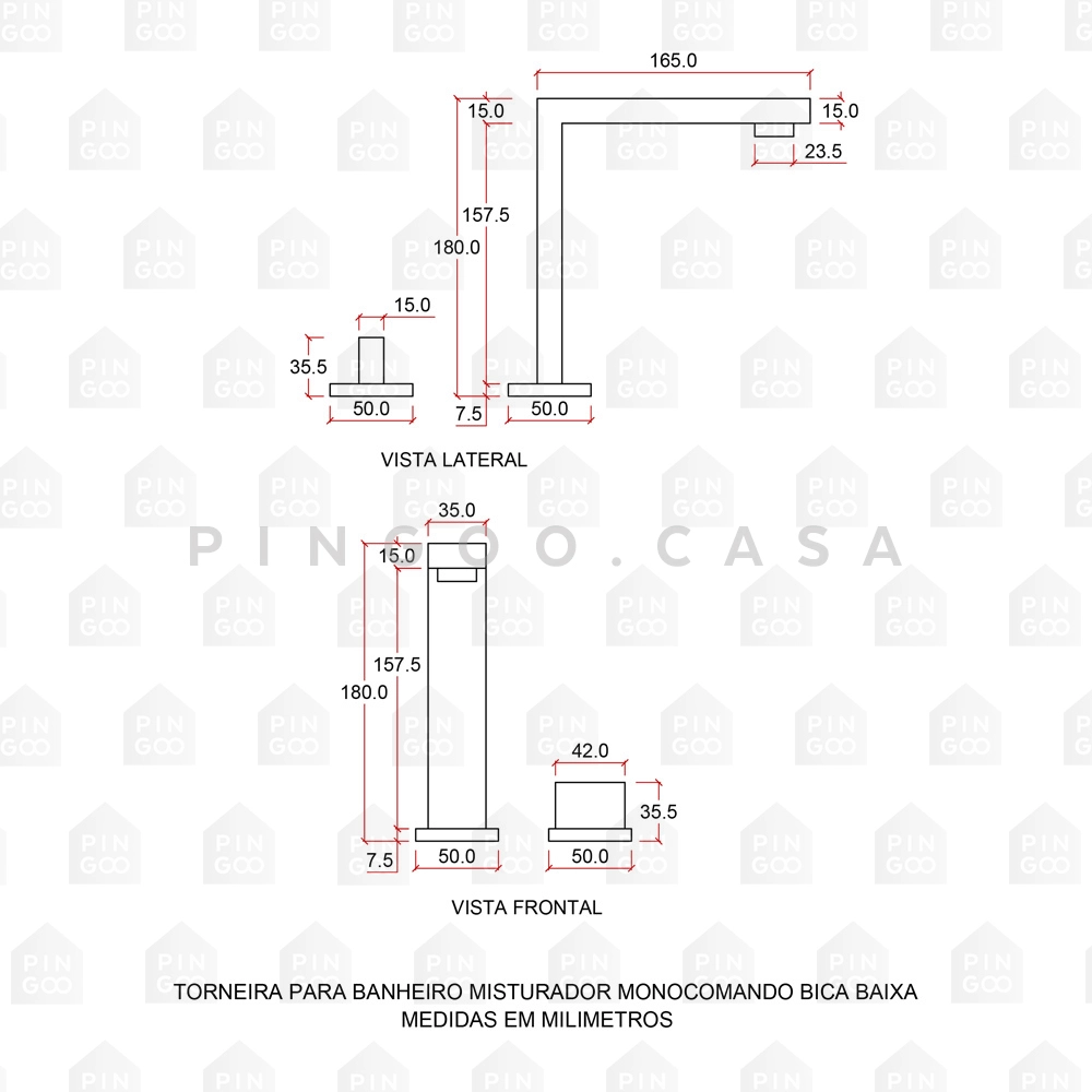 Torneira Para Banheiro Misturador Monocomando Ibicuí