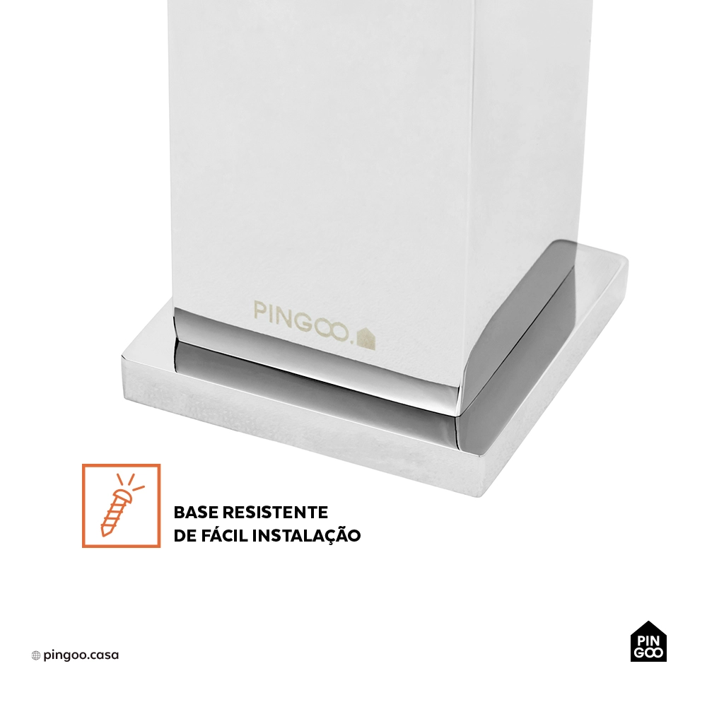 Torneira para Banheiro Misturador Monocomando Purangi Alta - Prata