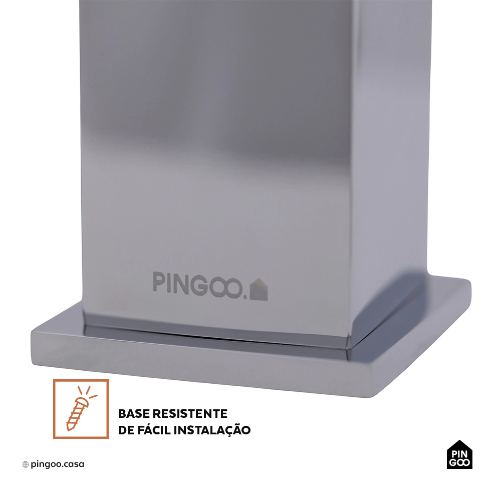 Torneira para Banheiro Misturador Monocomando Purangi Baixa - Prata