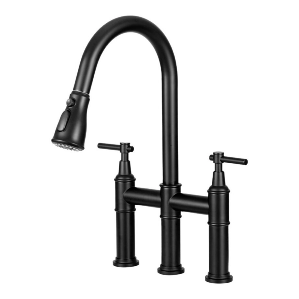 Torneira para Cozinha Gourmet Misturador Extensível Duplo Comando Aço Inox 304 Içá Preto Torneira para Cozinha Gourmet Misturador Extensível Duplo Comando Aço Inox 304 Içá Preto