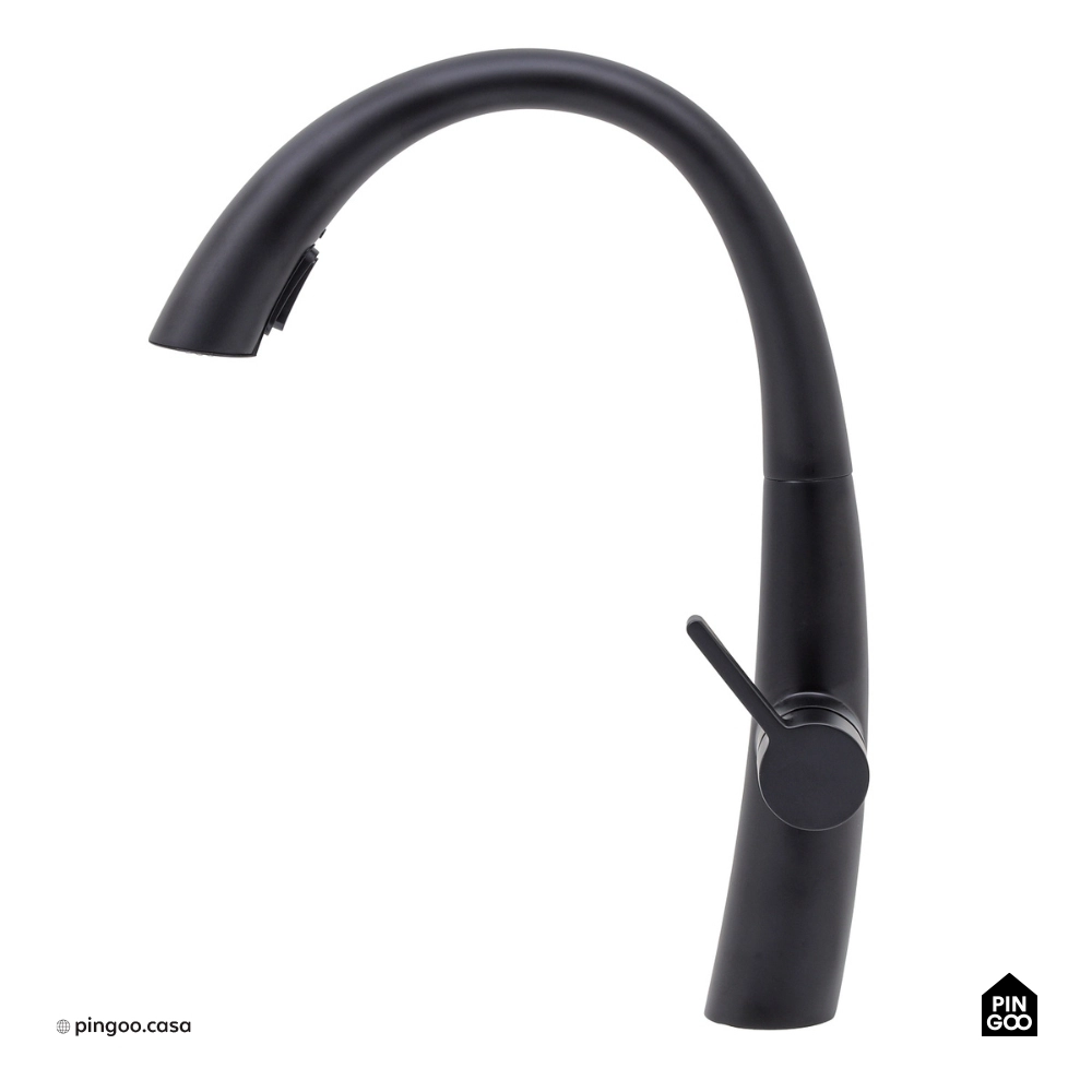 Torneira para Cozinha Gourmet Misturador Monocomando Extensível Juruá Preto